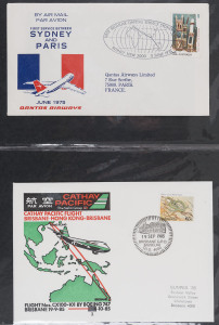 COMMONWEALTH OF AUSTRALIA: First Day & Commemorative Covers: Mostly 1980s-90s commemorative covers in five albums, thematically biased presentation with subjects including flight & flight anniversary, police, penguins, papal, railways & trains, scouting & sport (some America's Cup); also noted 1984 Canberra Festival with 'Goat Mail' cinderellas, album featuring pictormark cancels, another with philatelic exhibition covers including 1981 Manning District Stamp & Coin Show x4, plus Lord Howe Isla