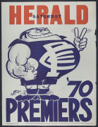 WEG POSTERS: 1968 Carlton, 1970 Carlton, 1974 Richmond & 1976 Hawthorn. (4) all defects. - 2