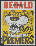 WEG POSTERS: 1968 Carlton, 1970 Carlton, 1974 Richmond & 1976 Hawthorn. (4) all defects. - 3