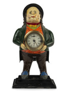 BRADLEY & HUBBARD "John Bull" American blinking eye clock in painted cast iron case, circa 1858, 41cm high