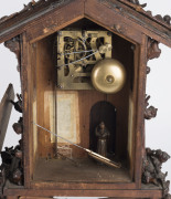 PHILIPP HAAS Black Forest "Monk" shelf clock with twisted vine and stick case, circa 1850, 64cm high - 2