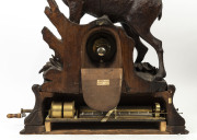 BLACK FOREST musical stag clock with eagle bracket, time and strike with music on the hour, 19th century, ​with eight long play airs. an impressive piece standing and imposing 196cm high - 6