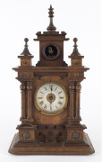 BLACK FOREST architectural cuckoo clock with balance wheel movement, circa 1870s, 35cm high