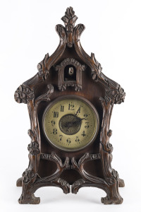 BLACK FOREST woodland cuckoo clock with balance wheel movement, circa 1870s, ​35cm high