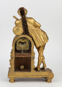 Viennese figured mantel clock, time and strike with moving eyes, gilt wood and gesso, circa 1800, ​52cm high - 2