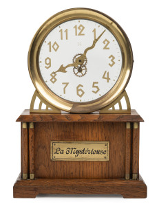 La MYSTERIEUSE by the Hamberg American Clock Co. mystery clock, circa 1912, ​25cm high