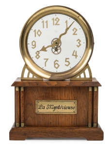 La MYSTERIEUSE by the Hamberg American Clock Co. mystery clock, circa 1912, 25cm high