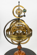 An Orrery Armillary Sphere, double train fusee movement on chalice stand housed in a spectacular glass dome, French, early to mid 20th century, the Orrery 63cm high, the dome 75cm high - 6