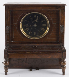 Piano Forte novelty musical clock, 19th century, 19cm high