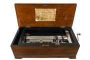 Swiss coin operated music box in walnut case, circa 1885,&nbsp; - 2
