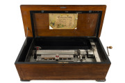 Swiss coin operated music box in walnut case, circa 1885,&nbsp; - 3