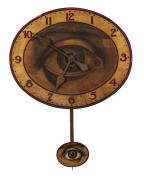 OPTIC EYE Advertising wall clock by Gilbert & Co. U.S.A. 19th century, 70cm high overall