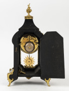 French boulle fronted mantel clock with sunburst pendulum, 19th century, 41cm high - 2