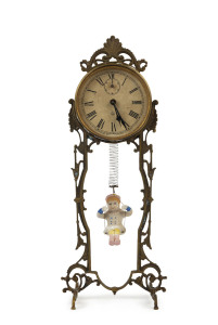 ANSONIA Jumper No.2 Bobbing Doll clock, circa 1890, 36cm high