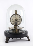 E.N.WELCH Briggs Rotary clock, noiseless movement with conical pendulum, in glass dome, (original patent 1855), circa 1870, ​19cm high