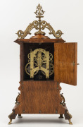 ANSONIA "Cabinet D" plush cabinet mantel clock, oak case with ornate brass mounts, circa 1892, ​58cm high - 2