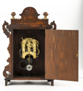 ANSONIA "Cabinet F" plush cabinet mantel clock, oak case with ornate brass mounts, circa 1894, ​47cm high - 2
