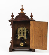 ANSONIA "Cabinet A" plush cabinet mantel clock, oak case with ornate brass mounts, circa 1894, 49cm high - 2