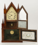 TERRY & ANDREWS, Bristol, Conn. American 8 day "Double Steeple" or "Steeple on Steeple" shelf clock in rosewood case, circa 1845, 64cm high - 2