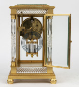 SETH THOMAS "Empire No.30" Crystal Regulator with 15 day high grade round movement with hour and half hour rack strike, fine cut glass case and columns, circa 1905, 32cm high - 2