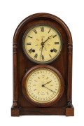 BURWELL & CARTER "Italian No.1" 8 day time and strike with perpetual calendar dial in rosewood case, U.S.A. circa 1865, 45cm high