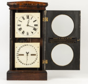 SETH THOMAS "Parlor No.3" perpetual calendar clock with 8 day time and strike in rosewood case, circa 1875, 67cm high - 2