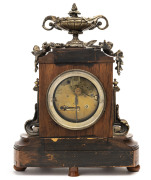 CHARLES OUDIN "Palais Royal" French marquetry mantel clock with ormolu mounts, 19th century, movement signed "Chas. Oudin, Palais Royal, 52, Paris", 32cm high - 2