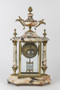French four glass crystal regulator with marble and ormolu mounts, 15 day movement with mercury pendulum, 19th century, 52cm high - 2