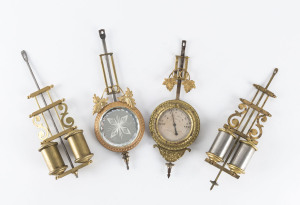 Four antique American pendulums, 19th century,