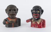 Two American mechanical banks, painted cast iron, 16cm high