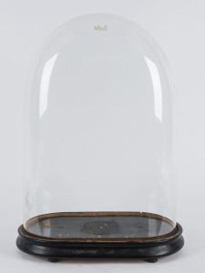 Victorian glass dome and base, 19th century, 44cm high