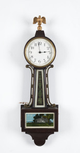 ANSONIA Banjo hanging clock with 8 day movement, late 19th century, 47cm high