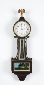 ANSONIA Banjo hanging clock with 8 day movement, late 19th century, ​47cm high