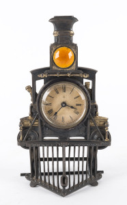 ANSONIA Novelty No.44 Train Desk clock, circa 1878, 20cm high