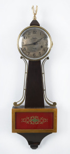 INGRAHAM Banjo hanging clock with 8 day movement, circa 1900, 67cm high