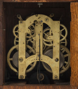 ANSONIA "Cabinet D" plush cabinet mantel clock, oak case with ornate brass mounts, circa 1892, ​58cm high - 3