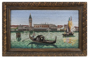An Italian micromosaic panel of Venice, in original gilt frame, 19th century, 25 x 46cm.