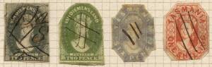 1857-1912 old collection on leaves with good range of Chalons to 1/- incl. study of the mss. postal markings largely on 2d & 4d, Sidefaces to 5/- FU & Tablets to 5/-, good selection of Pictorials and 1880 Platypus set. Generally good condition and useful 