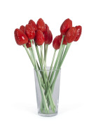 Fifteen assorted Italian glass tulips, 20th century, the tallest 32cm high