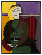 PABLO PICASSO (after) Femme assise dans un fauteuil rouge limited edition rug AA39/500, 1996 170 x 127cm