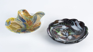 Two Murano glass dishes, circa 1960, 22cm and 25cm across