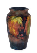 MOORCROFT "Berries and Leaves" flambe pottery vase, circa 1935, 13.5cm high