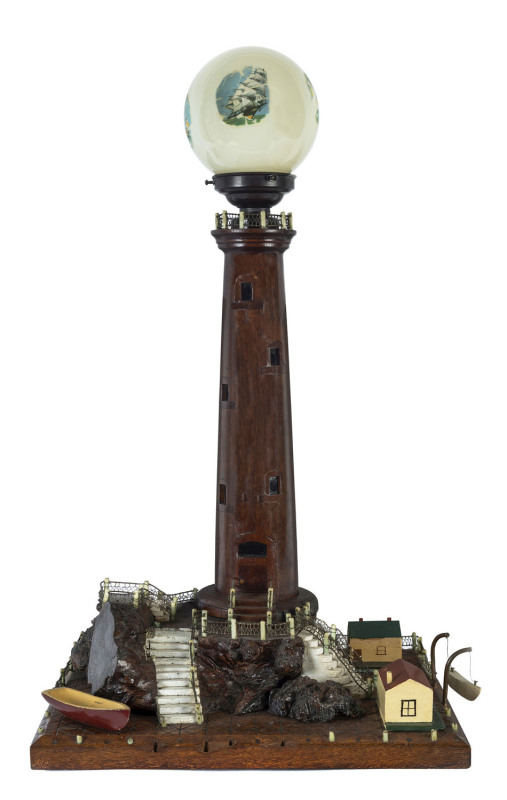 A lighthouse lamp, early 20th century, 76cm high