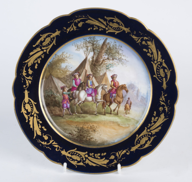 A SEVRES porcelain cabinet plate, 19th century, 24cm diameter