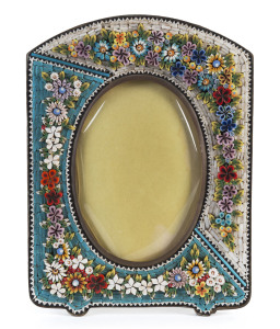 An Italian micro-mosaic picture frame, early 20th century, 12.5 x 9.5cm