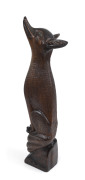 A German Black Forest carved timber fox statue, late 19th century, 70cm high - 2