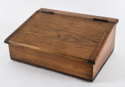 An Australian writing slope box, kauri pine, 19th century, 18cm high, 48cm wide, 35cm deep