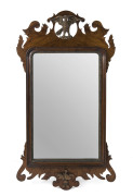 A Georgian style mahogany and gilt framed mirror, early 20th century, 92 x 53cm