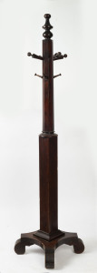 A Regency mahogany coat rack, early 19th century, 204cm high