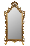 A Chippendale style carved gilt-wood mirror with bevelled glass, mid 20th century